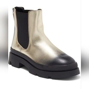 New Steve Madden Jteresta Big Kid Gold  Metallic Chelsea Boots size 4